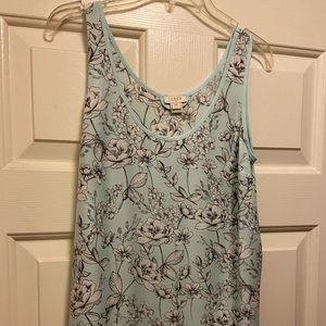 J. Crew Teal Floral Pajamas in XXS